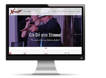 TYPO3-Seite einer Schweizer Gesangsschule - Desktopversion