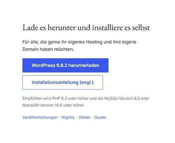 Zip Downloaden / WordPress Installieren
