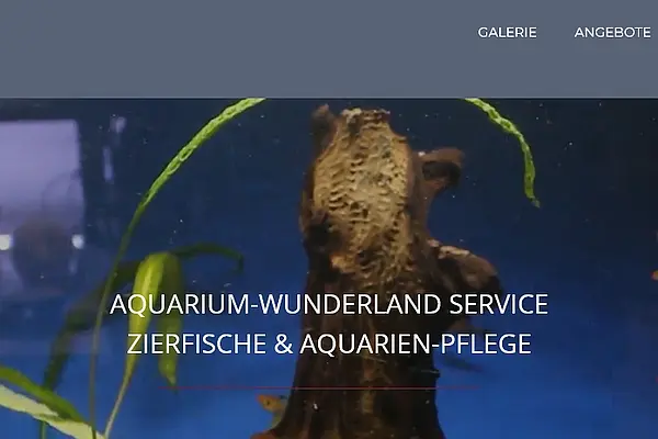 Aquarium Wunderland: Website Webdesign, SEO & TYPO3 Aquaristik: Aquarium-Wunderland