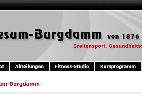 TYPO3-Seite eines Bremer Sportvereins TSV-Lesum