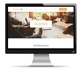 Wordpress-Seite eines Hamburger Vermittlers von Baufinanzierungen - Desptopversion