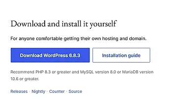 Download the zip code / Install WordPress