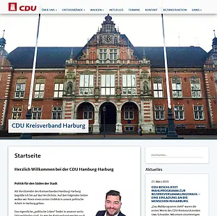 WordPress-Seite einer Hamburger Partei WordPress-Seite einer HHer Partei