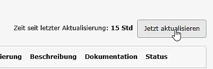 Erweiterungsliste aktualisieren