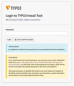 TYPO3 Version 13: Installtool-Login