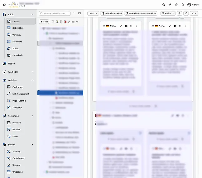 Das TYPO3-Backend (Version 14.3)