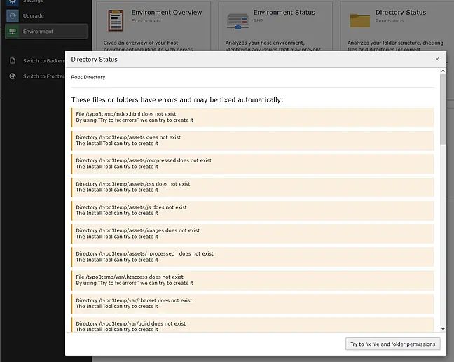 Renew typo3temp directory structure