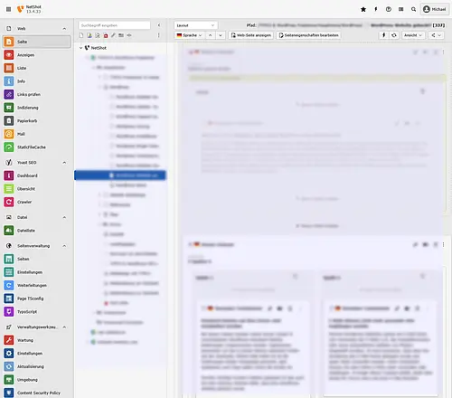 The TYPO3 backend: easy to understand and clear The TYPO3 backend: clear and easy to understand