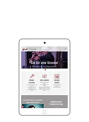 TYPO3-Seite einer Schweizer Gesangsschule - Tabletversion