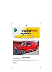 Tablet-Version der WordPress-Seite