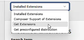 TYPO3 extension list: Add extension