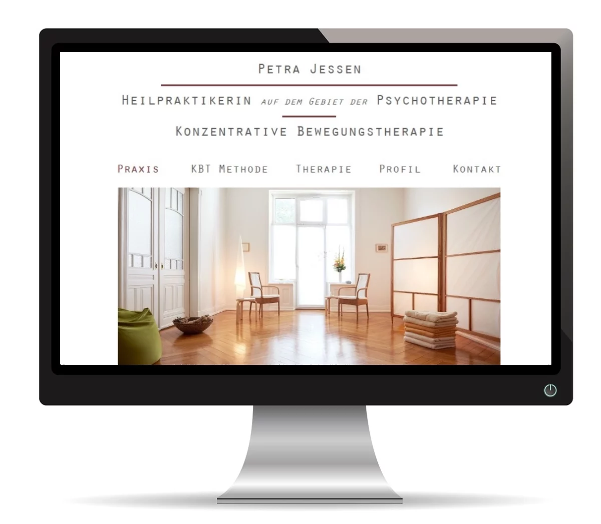 Typo3-Seite Petra Jessen Desktop-Version