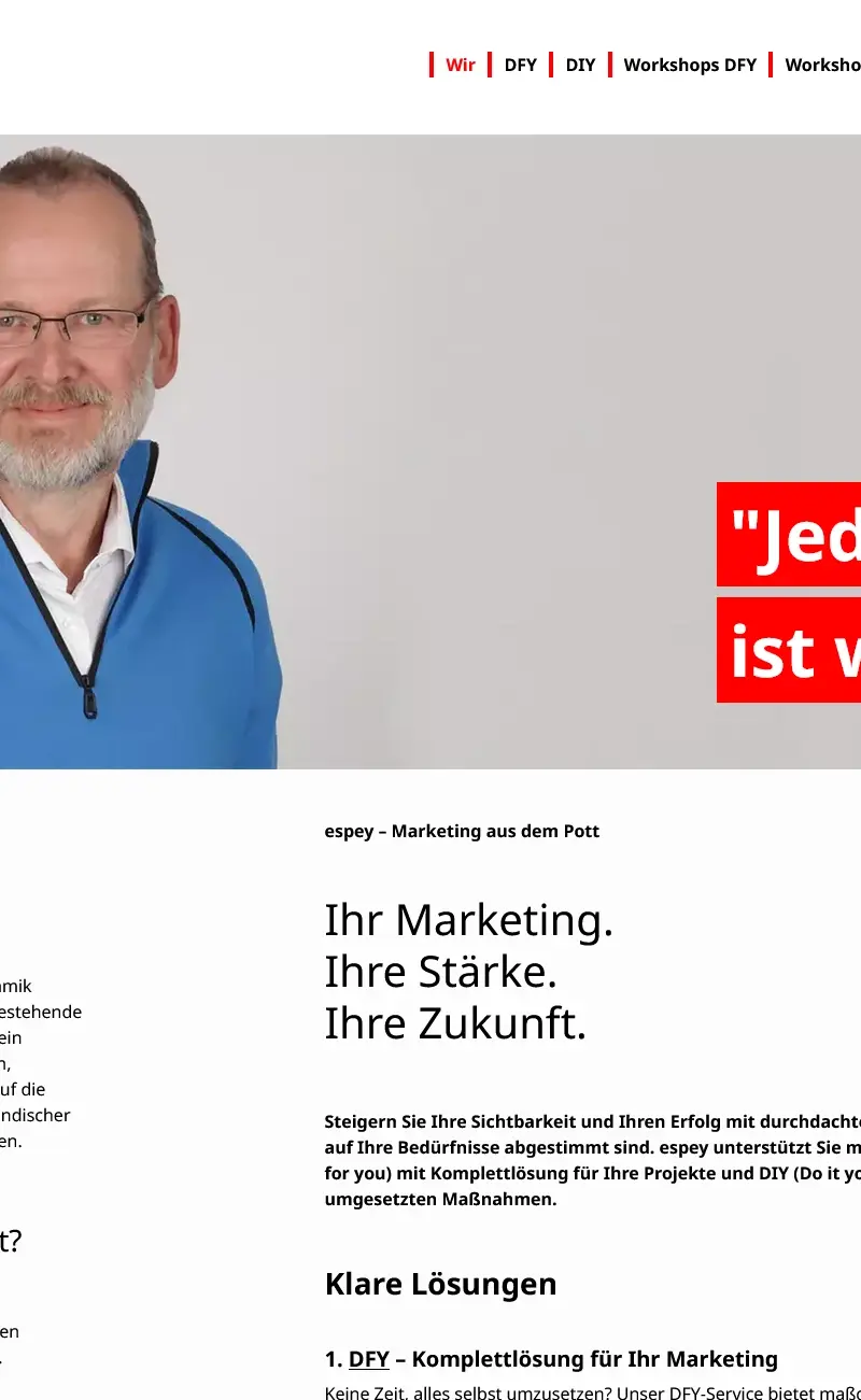 Werbeagentur: neue TYPO3-Webseite